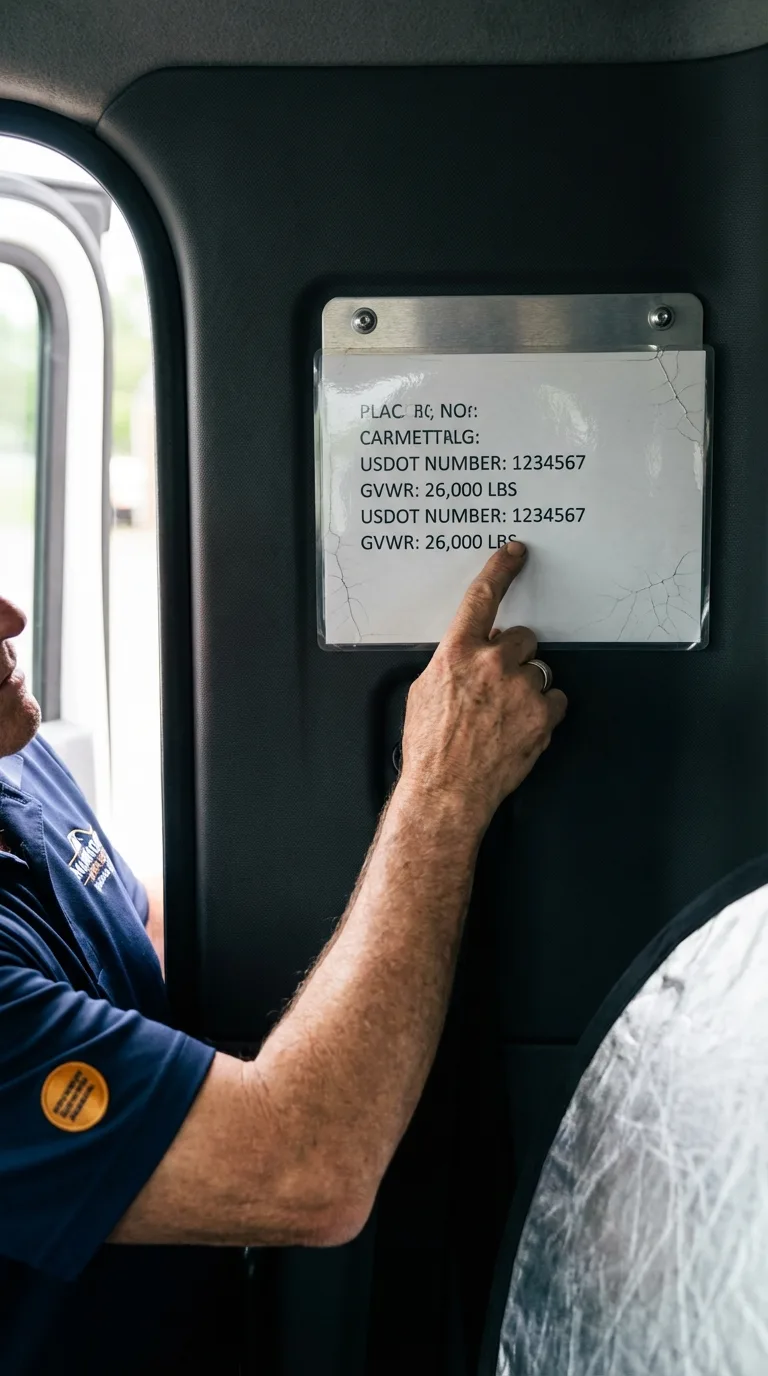 USDOT licensing placard verification in Magnolia